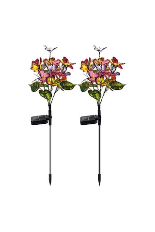 Singree 2 Adet Kelebek Şekilli Güneş Enerjili Bahçe Aydınlatma Lambası - Ip65 Su Geçirmez