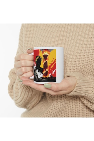 Roma İmparatorluğu Kupa Bardak Sezar Ve Tarih Tasarımlı Özel Kupa Bardak Hediyesi Beyaz