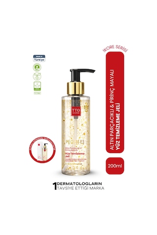 Clinic Kore Serisi Yüz Temizleme Jeli Nemlendirici 200 Ml Altın Parçacıklı Pirinç Mayalı