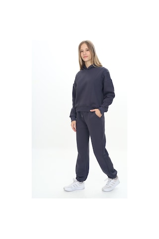 Toontoy Kız Çocuk Kapüşonlu Eşofman Takım Füme Melanj