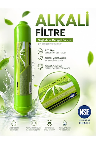 Nsf Onaylı Alkali Su Arıtma Filtresi Inline Ph Destekleyici