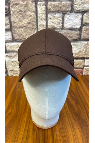 Hamze Düz Basic Pamuklu Unisex Cap Şapka Kahverengi