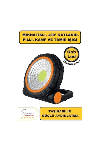 Taşınabilir Cep Boy Pilli Mıknatıslı Katlanır Ayaklı Kamp Bahçe Ev Için Mini Cob Projektör Led Işık Çok Renkli