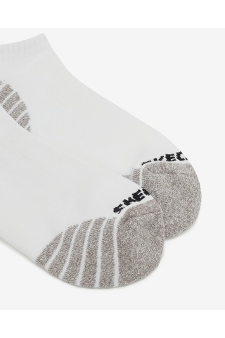 Skechers 3'lü Unisex Yarım Taban Destekli Low Cut Çorap Unisex Beyaz Çorap S119432-107 Beyaz