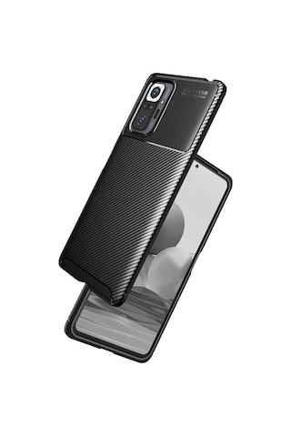 Xiaomi Redmi Note 10 Pro Kılıf Zore Negro Silikon Kapak Siyah