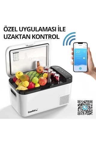 Coolist Clk25b 12/24volt/ 220volt 25 Litre Kompresörlü Bluetooth Bağlantılı Oto Buzdolabı