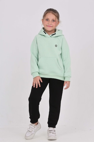 Toontoy Kız Çocuk Garni Nakışlı Eşofman Takım Mint Yeşili