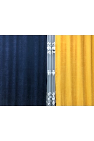 Perdefony 43 Renk Güneşlik Fon Perde Düz Dikim