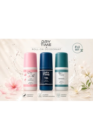 Dry Tıme Deodorant Roll-on 3'lü Set Dry Tıme Deodorant Roll-on 3'lü Set