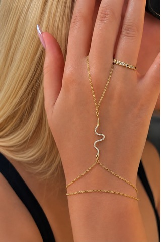 Yılan Model Gold Çelik Şahmeran Altın