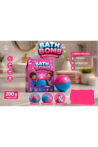 Banyo Topu Banyoda Köpüren Renkli Banyo Topu Oyuncak Banyo Topu 200 Gr 2 Adet