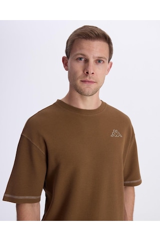 Kappa Erkek Brown Logo Pronton T-shırt 33223hw-xsc Kahverengi