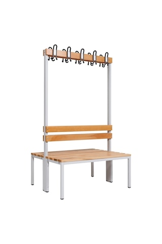 Ayakkabılıksız 4 Ayaklı Çift Taraflı Bank, Kanca Şeritli Bank, 10 Kanca, 100x85x170 Cm, Spor Nankı