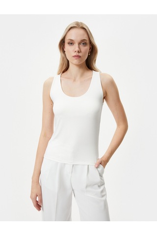 Koton Askılı Atlet Basic U Yaka Slim Fit Beyaz 4sak10013ek 4SAK10013EK000 Beyaz