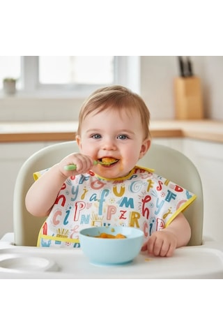 Babyjem Baskılı Blw Kolsuz Mama Önlüğü Balon Desen