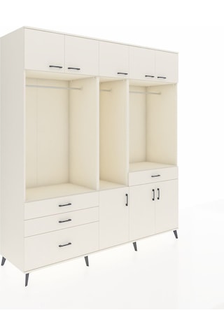 Kronos Dolap 8 Raflı 4 Çekmeceli 3 Askılı 220x59x243 Aytaşı-aytaşı/aytaşı Aytası/aytası
