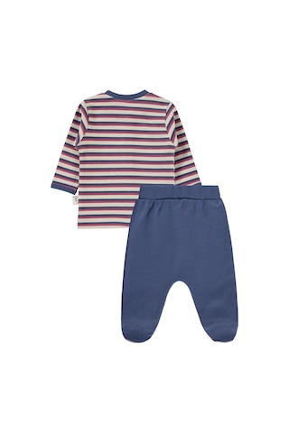 Civil Baby Çizgi Empirme 1-9 Ay Pijama Takımı - Bej Taş Rengi