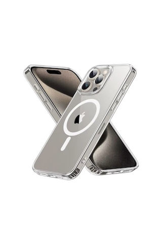 Apple Uyumlu iPhone 11 Magsafe Köşe Ve Kamera Korumalı Lüks Şeffaf Silikon Şeffaf