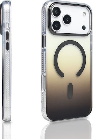 Apple Uyumlu iPhone 17 Pro Max Kılıf Transparan Renk Geçişli M-safe Şarj Özellikli Toros Kapak Gri