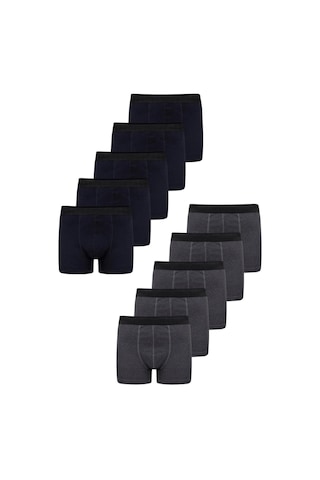 Freemen Erkek 10 Lu Pamuklu Slim Fit Boxer Seti Geniş Beden Aralığı Lacivert-antrasit