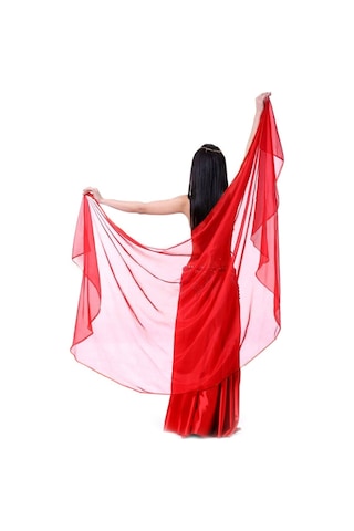 Kaftan Collection Dansöz Oryantal Şalı Kırmızı Kırmızı