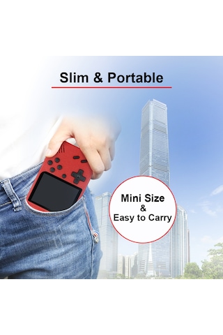 Vkemall 500 Oyunlu Taşınabilir El Konsolu - 3 İnç Ekran, 1020mah Pil, 5 Renk Seçeneği