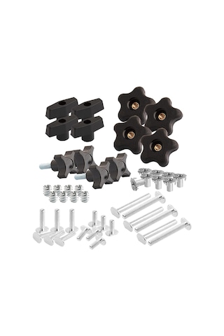 Powertec 71173 Düzenek Ve Sabitleme T-track Donanım Kiti, Düğmeli