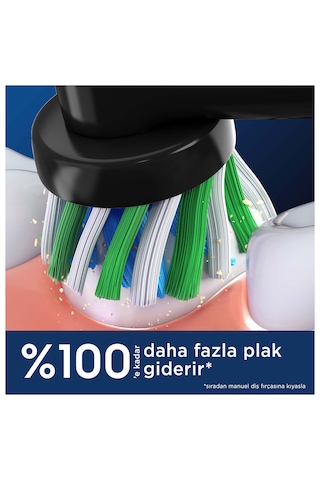 Oral-B Pro Cross Action X-filament 4 Adet Siyah Şarjlı Diş Fırçası