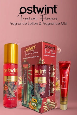 Tropical Flower Vücut Spreyi 200ml Vücut Kremi 50ml Ferahlatıcı Deniz Esintisi Çiçeksi Parfüm Kokusu