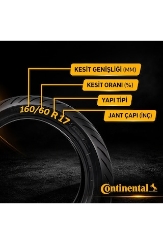 Continental Contitour 100/90-19 57h Ön Motosiklet Lastiği