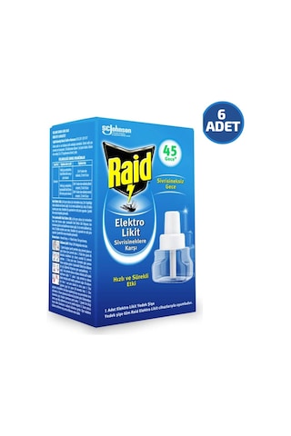 Raid Elektro 27.4ml 45 Gece Likit Yedek Sivrisinek Karşı - 6'li Paket