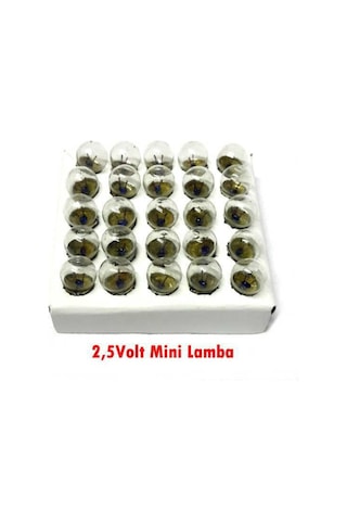 100 Adet, Mini Ampül, Deney Setleri Için, 2,5 V Sarı Ampul, Lamba