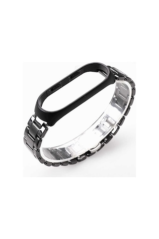 Xiaomi Mi Band 3 Uyumlu Krd-21 Metal Mkst Kordon-siyah