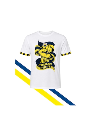 Fenerium Erkek Trıbun Fenerbahçe Yıkılmaz T-shirt Uv Kutu Hediyeli Beyaz