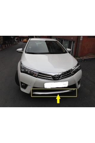 Toyota Corolla Uyumlu 2013-2014 Krom Ön Tampon Altı Çıtası Aksesuarı