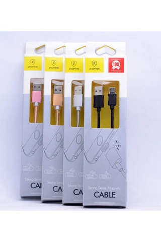 Rose Gold Metal Manyetic Uçlu Lightning Usb Kablo-zore
