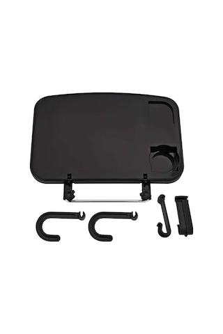 Besthome1 Araba Taşınabilir Asılı Dizüstü Bilgisayar Tepsisi, Katlanır Çok Fonksiyonlu Direksiyon Telefon Tutucu, 46470024 Siyah