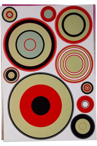 Sıa Duvar Süsü Sticker Geometrik Halkalı Pvc