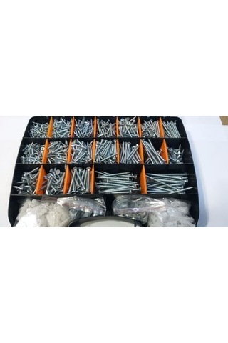 1960 Adet Sunta Vidası Dübel Pul Seti Çantalı Bölmeli 3675 Gr