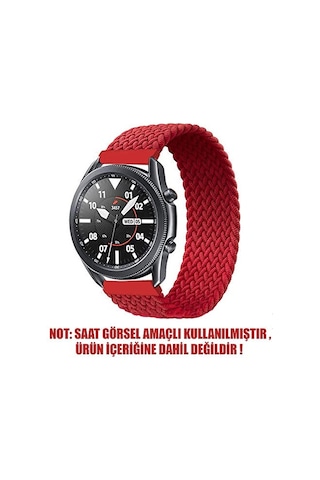 Garmin Vivoactive 5 İçin Kordon, Medium Size, 155mm Braided Solo Loop Band Vivoactive 5 İle Uyumlu Kordon - Kırmız