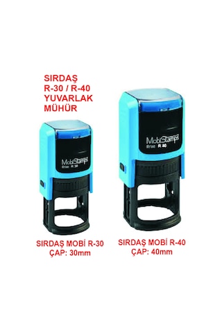 Mühür - Yuvarlak Kaşe - R40 - R30 Sırdaş Kırmızı-Kırmızı-R40