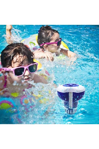 Leezsing Termometreli Havuz Kimyasal Dağıtıcısı Yüzen Klor Tabletleri Dağıtıcısı Yüzme Havuzları, Spalar, Sıcak Küvetler, Balık Havuzları İçin Spa Kimyasal Dağıtıcısı Diğer