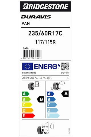 Bridgestone 235/60 R17 C 117/115R Duravis Van Yaz Lastiği 2023