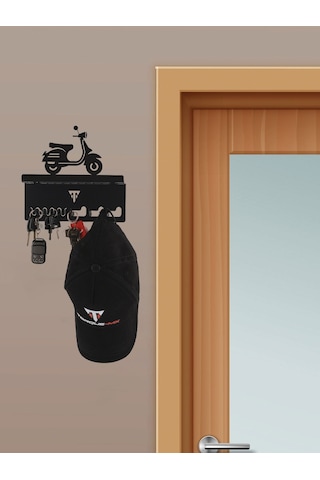 Torque-MX Metal Dekoratif Anahtar Askısı EA12 Siyah