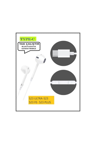 Samsung Galaxy Uyumlu  S23 Ultra S23 S23 Fe S23 Plus Kulaklık Type C Kulaklık Kablolu Tak Çalıştır Diğer