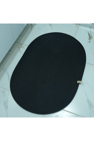 Zengin Supla 2'li Banyo Paspas Set Siyah