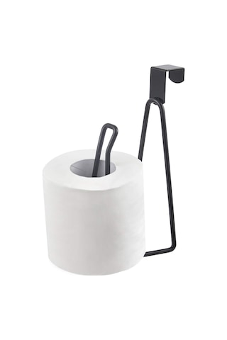 Banyo Depolama İçin Siyah Kağıt Havlu Rafı Siyah
