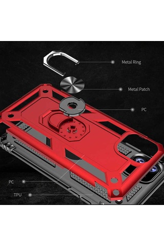 Apple Uyumlu iPhone 11 Kılıf Zore Vega Kapak Kırmızı