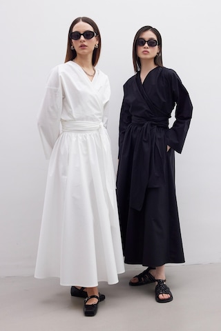 Manuka Volanlı Premıum Etek Ekru