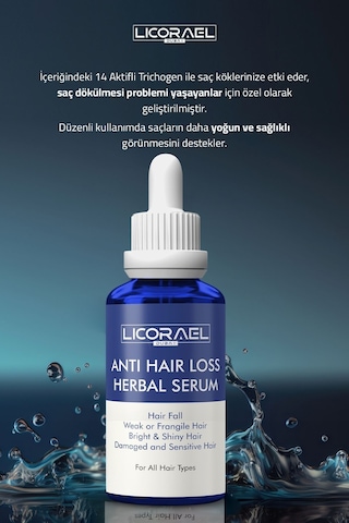 Licorael Dubai Hair Loss Herbal Saç Dökülmesine Karşı Bitkisel Serum 50 ML